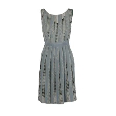 Moschino Cheap And Chic Jacquard And Lace Dress - '00s In Green