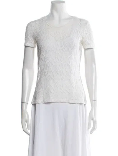 Pre-owned Moschino Cheap And Chic Lace Lace Pattern Top In White