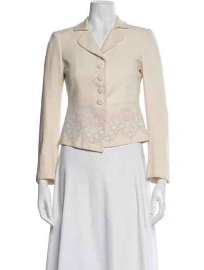 Pre-owned Moschino Cheap And Chic Late 2000's - Early 2010's Patterned Blazer In Neutrals