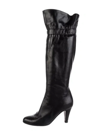Pre-owned Moschino Cheap And Chic Leather Boots In Black