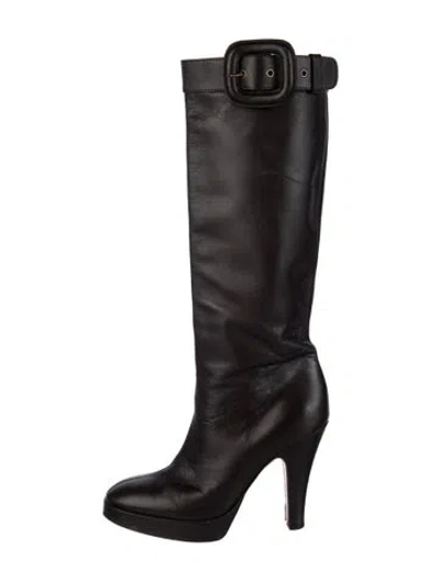 Pre-owned Moschino Cheap And Chic Leather Boots In Brown