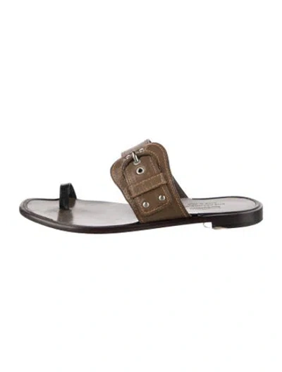 Pre-owned Moschino Cheap And Chic Leather Sandals In Brown