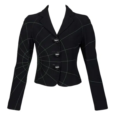 Pre-owned Moschino Cheap And Chic Midnight Blue Directions Jacket 1990s