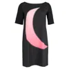 Moschino Cheap & Chic Moon Print Dress In Black Silk In Black