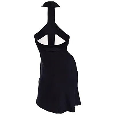 Pre-owned Moschino Cheap And Chic Moschino Cheap & Cheap Vintage 90s Iconic Peace Sign Cut Out Flirty Black Dress
