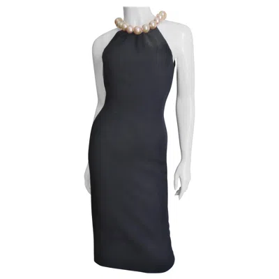 Pre-owned Moschino Cheap And Chic Moschino Pearl Collar Dress In Black
