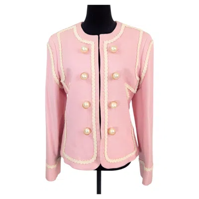 Pre-owned Moschino Cheap And Chic Moschino Pink Jacket With Daisy Lining 1990s