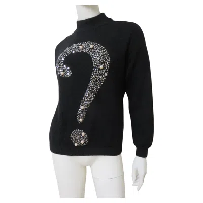 Pre-owned Moschino Cheap And Chic Moschino Question Mark Sweater In Black
