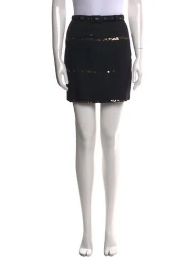 Pre-owned Moschino Cheap And Chic Nylon Mini Skirt In Black