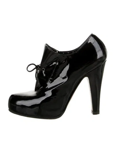 Pre-owned Moschino Cheap And Chic Patent Leather Boots In Black