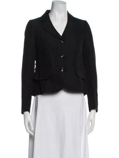 Pre-owned Moschino Cheap And Chic Patterned Blazer In Black