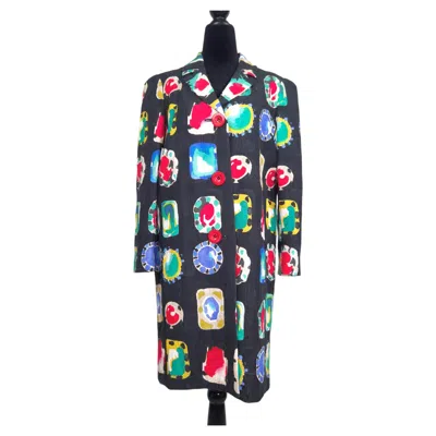 Pre-owned Moschino Cheap And Chic Patterned Coat From The 2011 Resort Collection In Black