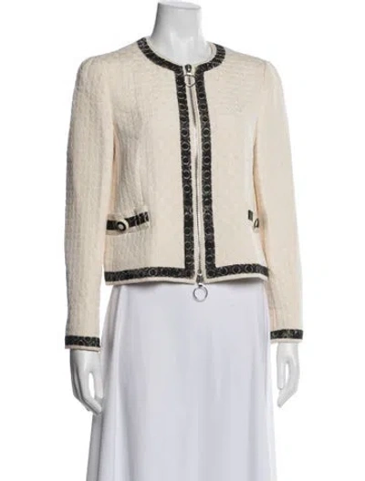 Pre-owned Moschino Cheap And Chic Patterned Jacket In Neutrals
