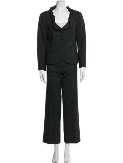 Pre-owned Moschino Cheap And Chic Plaid Print Pant Set In Black