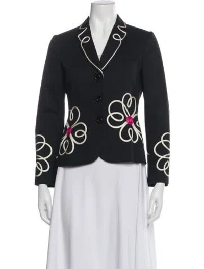 Pre-owned Moschino Cheap And Chic Printed Blazer In Gray