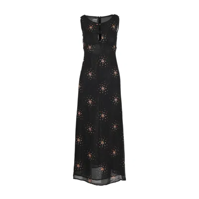 Moschino Cheap And Chic Printed Maxi Dress - '00s In Black