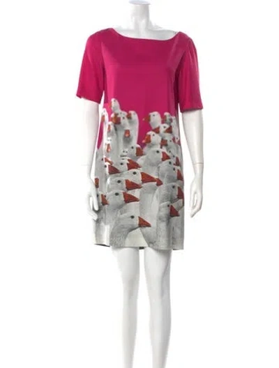 Pre-owned Moschino Cheap And Chic Printed Mini Dress In Pink