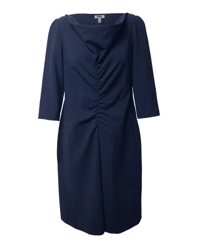 Moschino Cheap And Chic Ruched Sheath Dress In Navy Blue