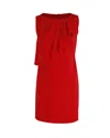 Moschino Cheap And Chic Ruffle Dress In Red Polyethylene In Red