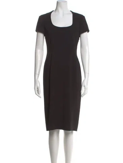 Pre-owned Moschino Cheap And Chic Scoop Neck Midi Length Dress In Black