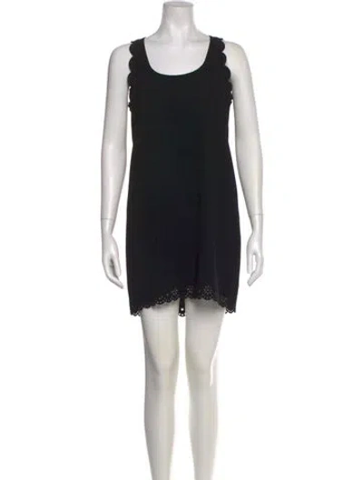 Pre-owned Moschino Cheap And Chic Scoop Neck Mini Dress In Black