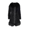 Moschino Cheap And Chic Shearling Coat With Fur - '10s In Black