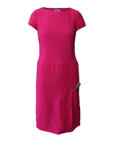 Moschino Cheap And Chic Sheath Dress In Hot Pink Wool