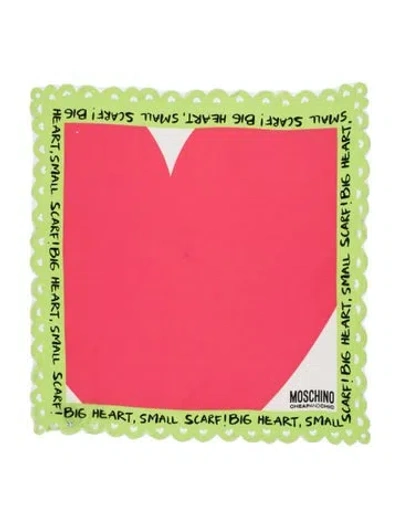 Pre-owned Moschino Cheap And Chic Silk Graphic Print Scarf In Pink