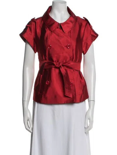 Pre-owned Moschino Cheap And Chic Silk Jacket In Red