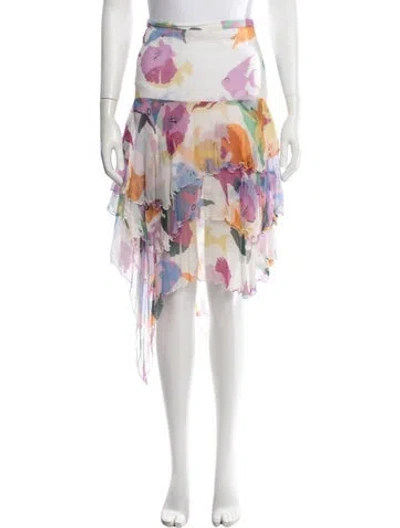 Pre-owned Moschino Cheap And Chic Silk Mini Skirt In Multicolor