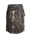 Moschino Cheap And Chic Snake Print Skirt In Animal Print Silk In Multi
