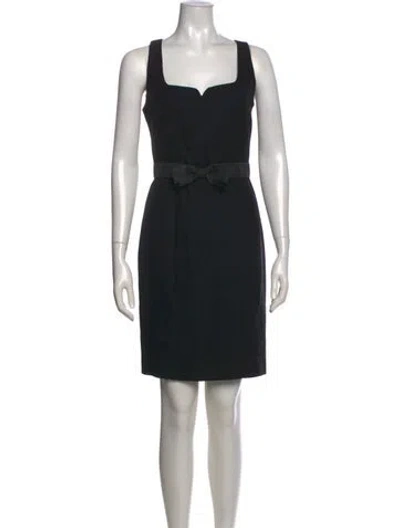 Pre-owned Moschino Cheap And Chic Square Neckline Mini Dress In Black