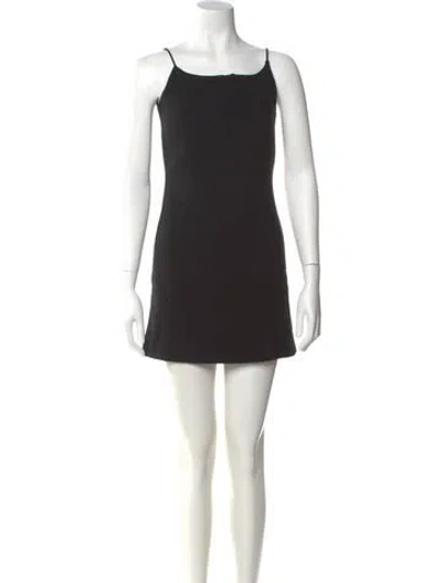 Pre-owned Moschino Cheap And Chic Square Neckline Mini Dress In Black