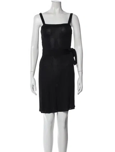 Pre-owned Moschino Cheap And Chic Square Neckline Mini Dress In Gray