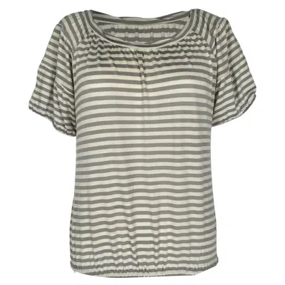 Pre-owned Moschino Cheap And Chic Striped Blouse In Grey Rayon