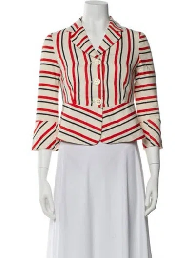 Pre-owned Moschino Cheap And Chic Striped Evening Jacket In Neutral