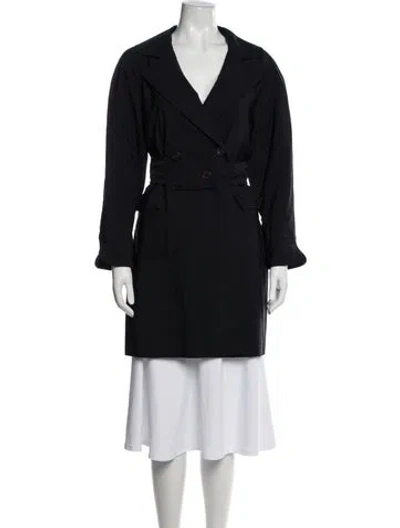 Pre-owned Moschino Cheap And Chic Trench Coat In Blue