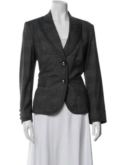 Pre-owned Moschino Cheap And Chic Tweed Pattern Blazer In Grey