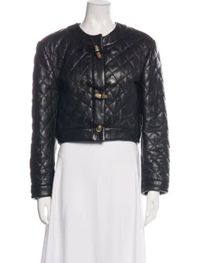 Pre-owned Moschino Cheap And Chic Tweed Pattern Jacket In Black