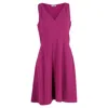 Moschino Cheap & Chic V-neck Mini Dress In Purple Triacetate In Purple