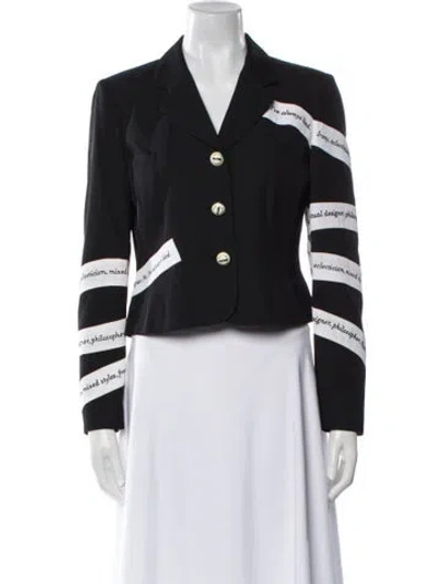 Pre-owned Moschino Cheap And Chic Vintage 1990's Blazer In Black