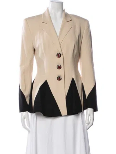 Pre-owned Moschino Cheap And Chic Vintage 1990's Blazer In Black/neutrals