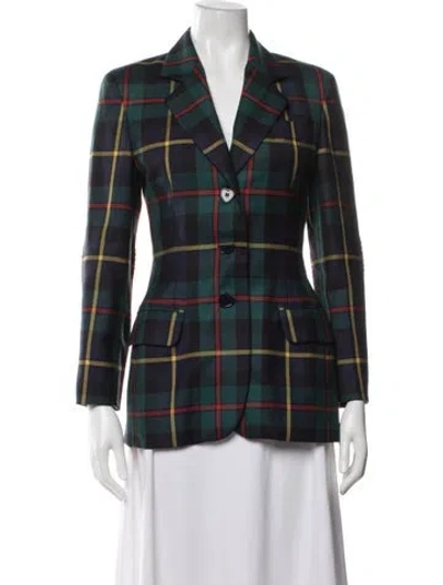 Pre-owned Moschino Cheap And Chic Vintage 1990's Blazer In Green