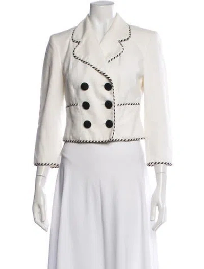 Pre-owned Moschino Cheap And Chic Vintage 1990's Blazer In White