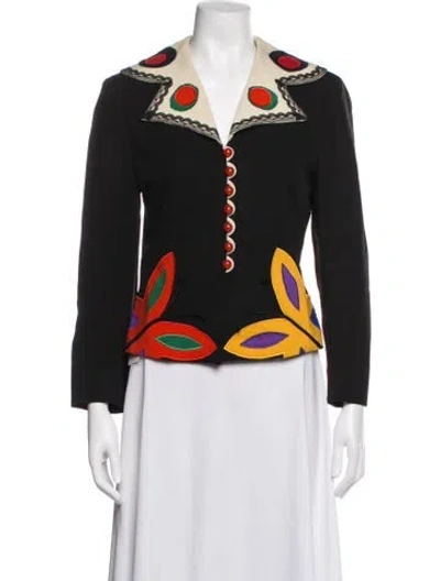 Pre-owned Moschino Cheap And Chic Vintage 1990's Jacket In Black/yellow