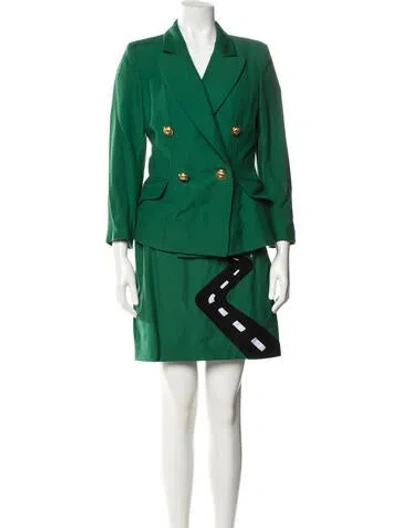Pre-owned Moschino Cheap And Chic Vintage 1990's Skirt Suit In Green