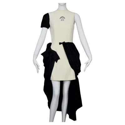 Pre-owned Moschino Cheap And Chic Vintage 1992 Moschino Stockman Dressmaker Dummy Drape Dress In Gray