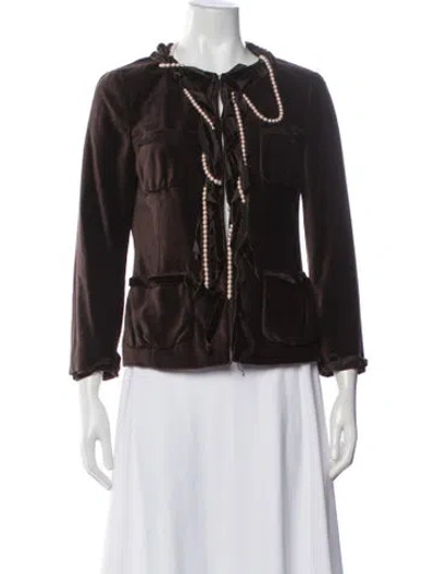 Pre-owned Moschino Cheap And Chic Vintage 2000's Jacket In Brown