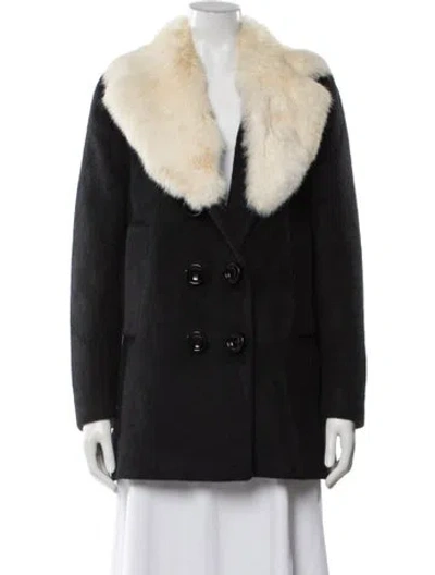 Pre-owned Moschino Cheap And Chic Vintage 2000's Peacoat In Black