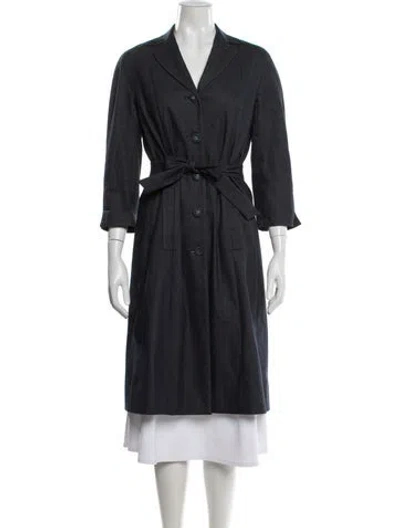 Pre-owned Moschino Cheap And Chic Vintage 2000's Trench Coat In Blue
